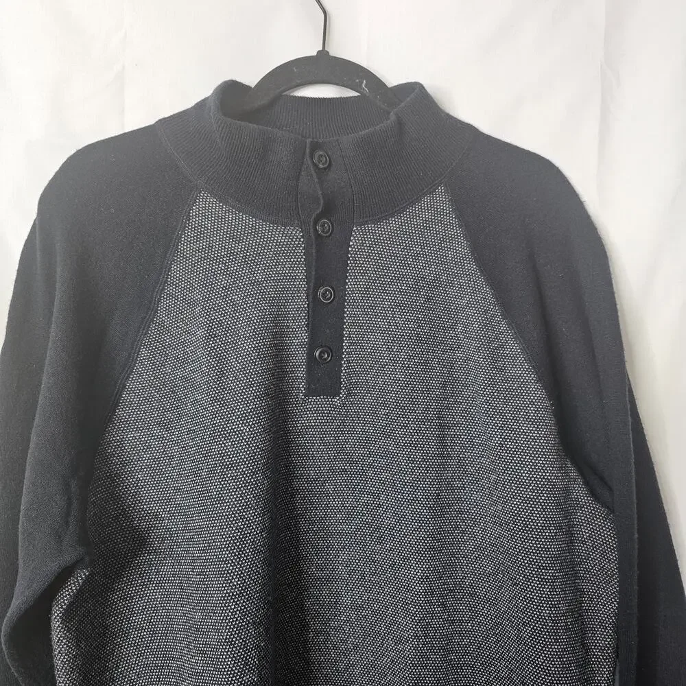 Vince Men's Birdseye Wool & Cashmere Henley Sweater size Large - Picture 5 of 9